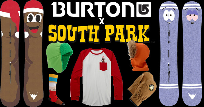 Burton X South Park - South Parkitect snowboard & soft goods colab 